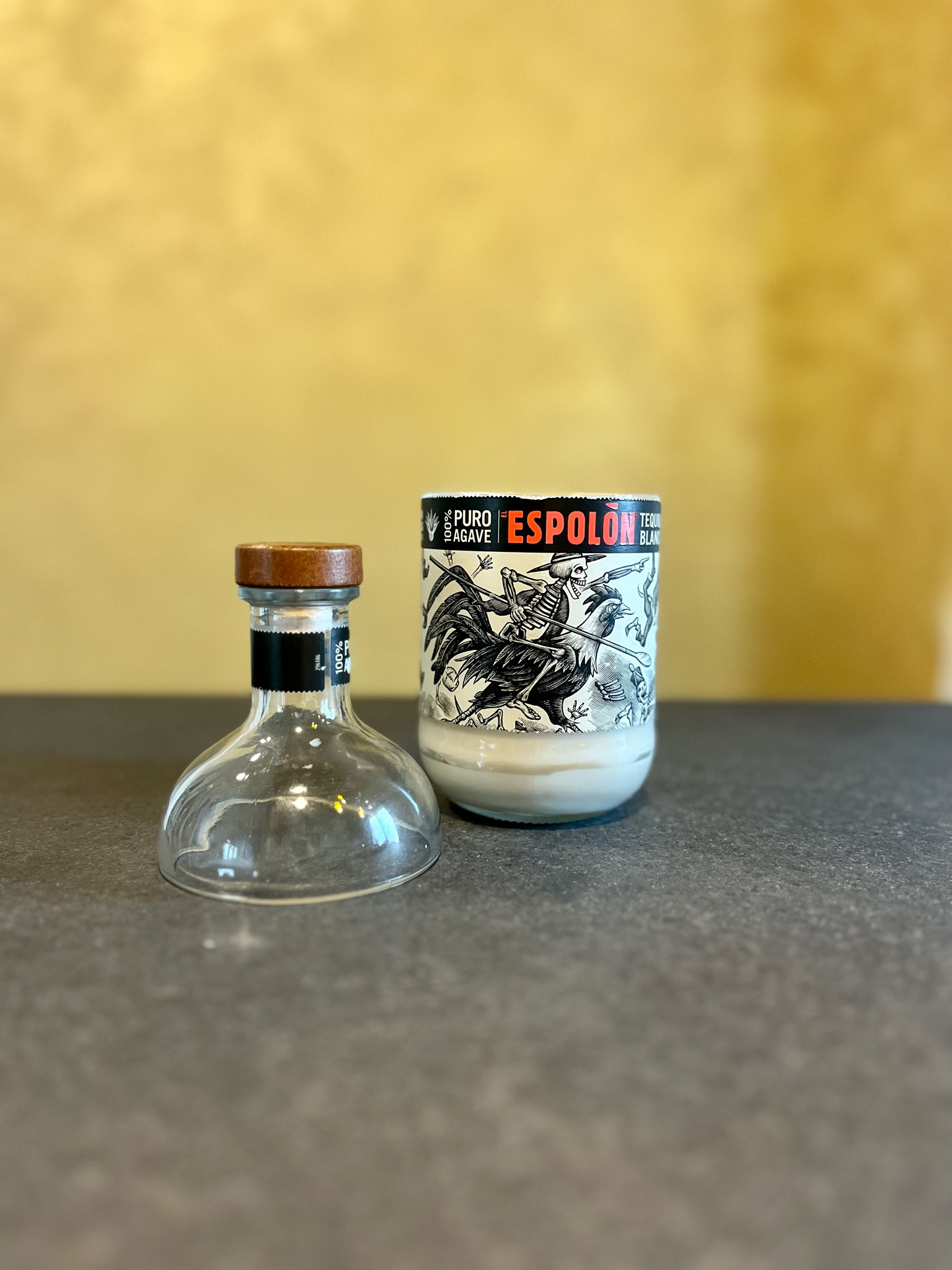 Candela Espolon con tappo (incisione personalizzata)