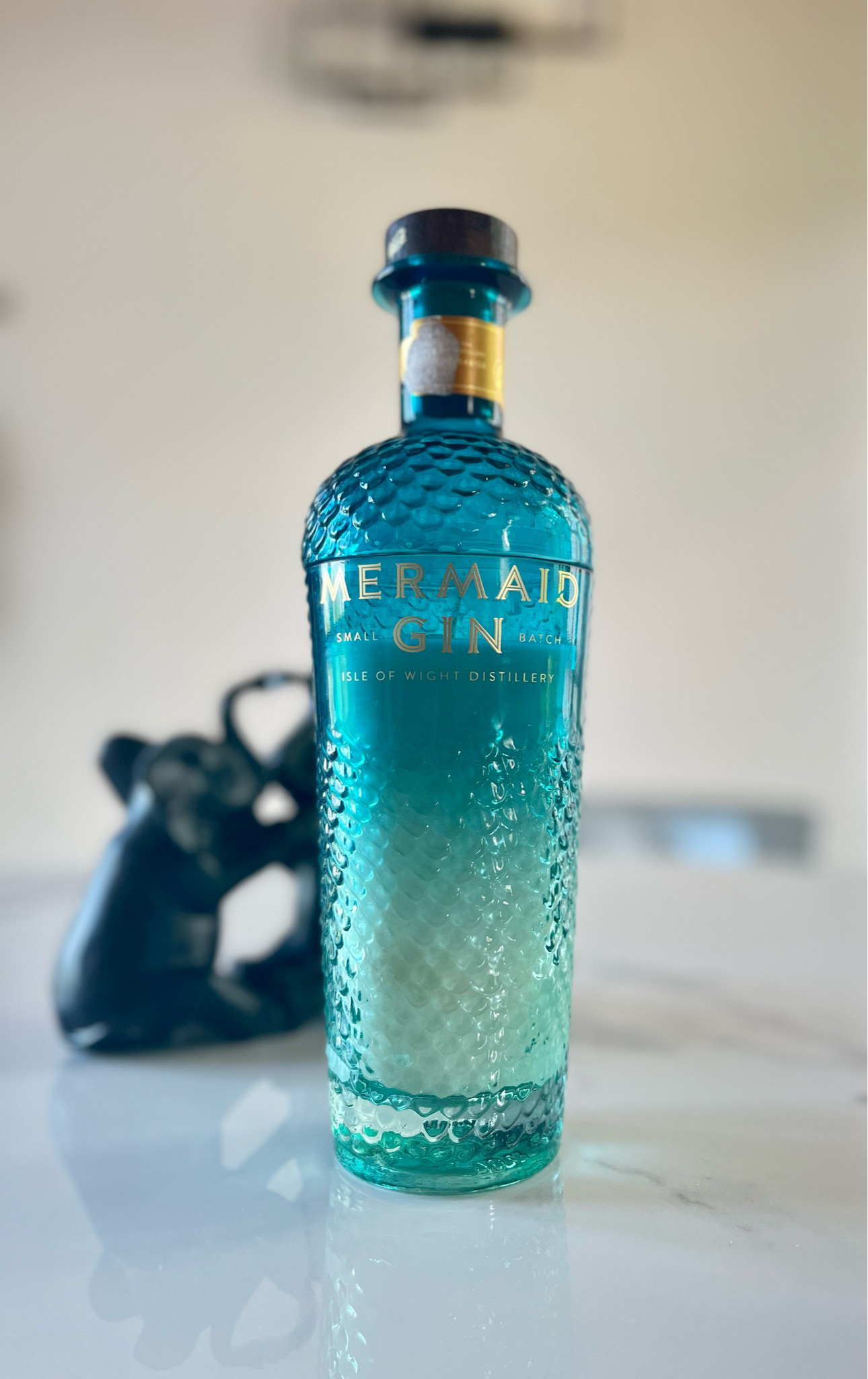Candela Sirena blu con tappo