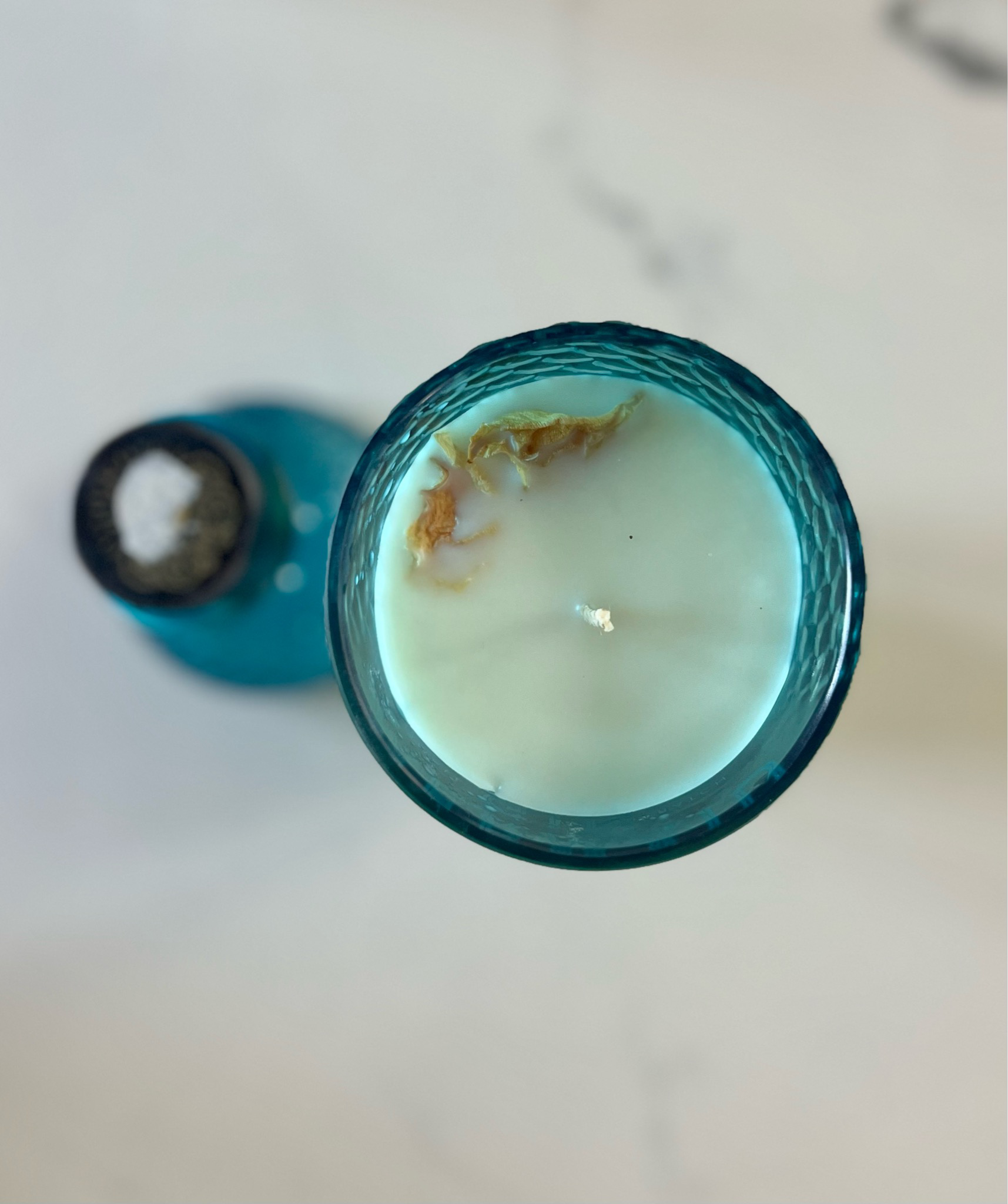 Candela Sirena blu con tappo
