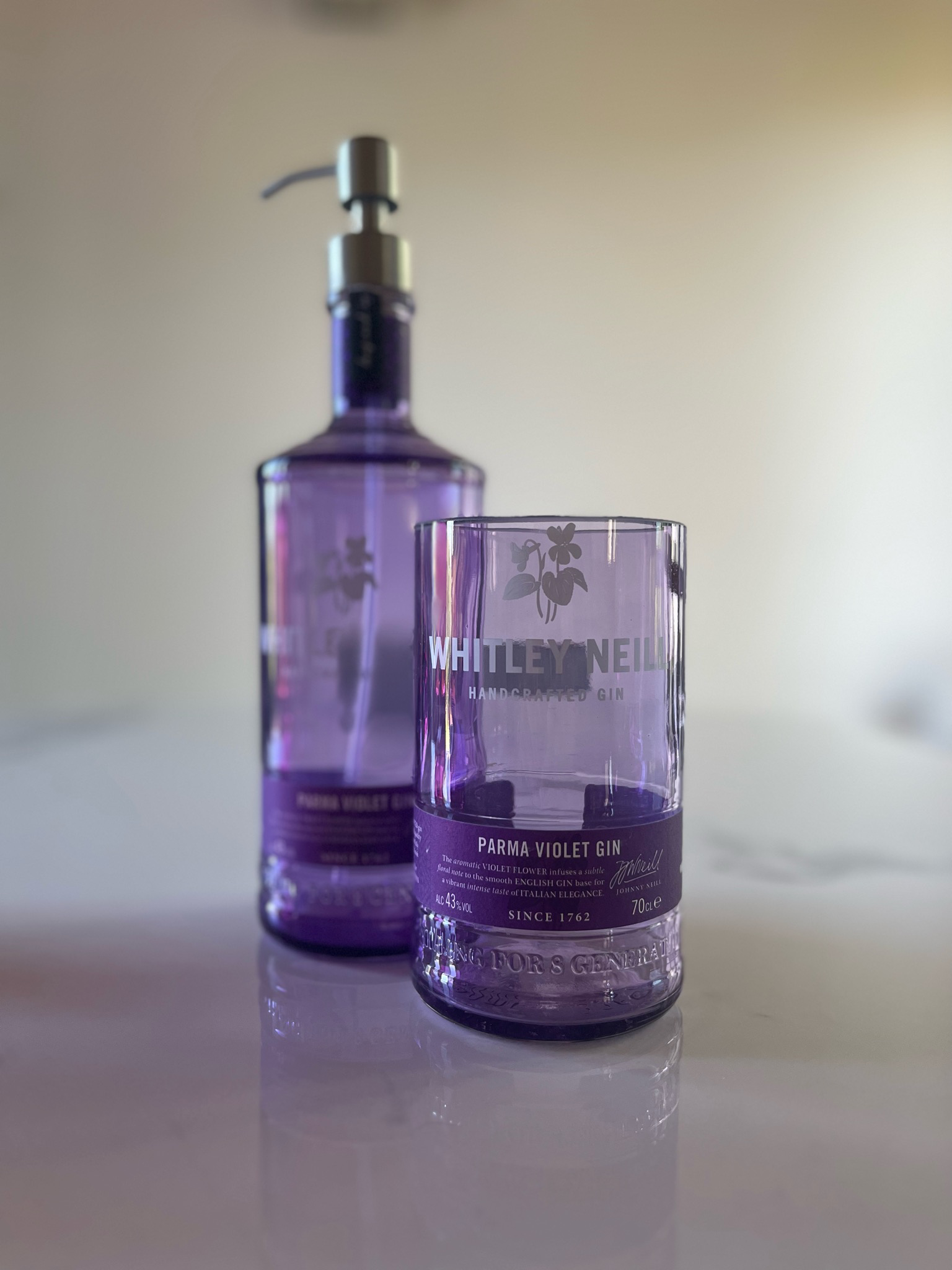 Set dispenser e portaspazzolini Parma Violet
