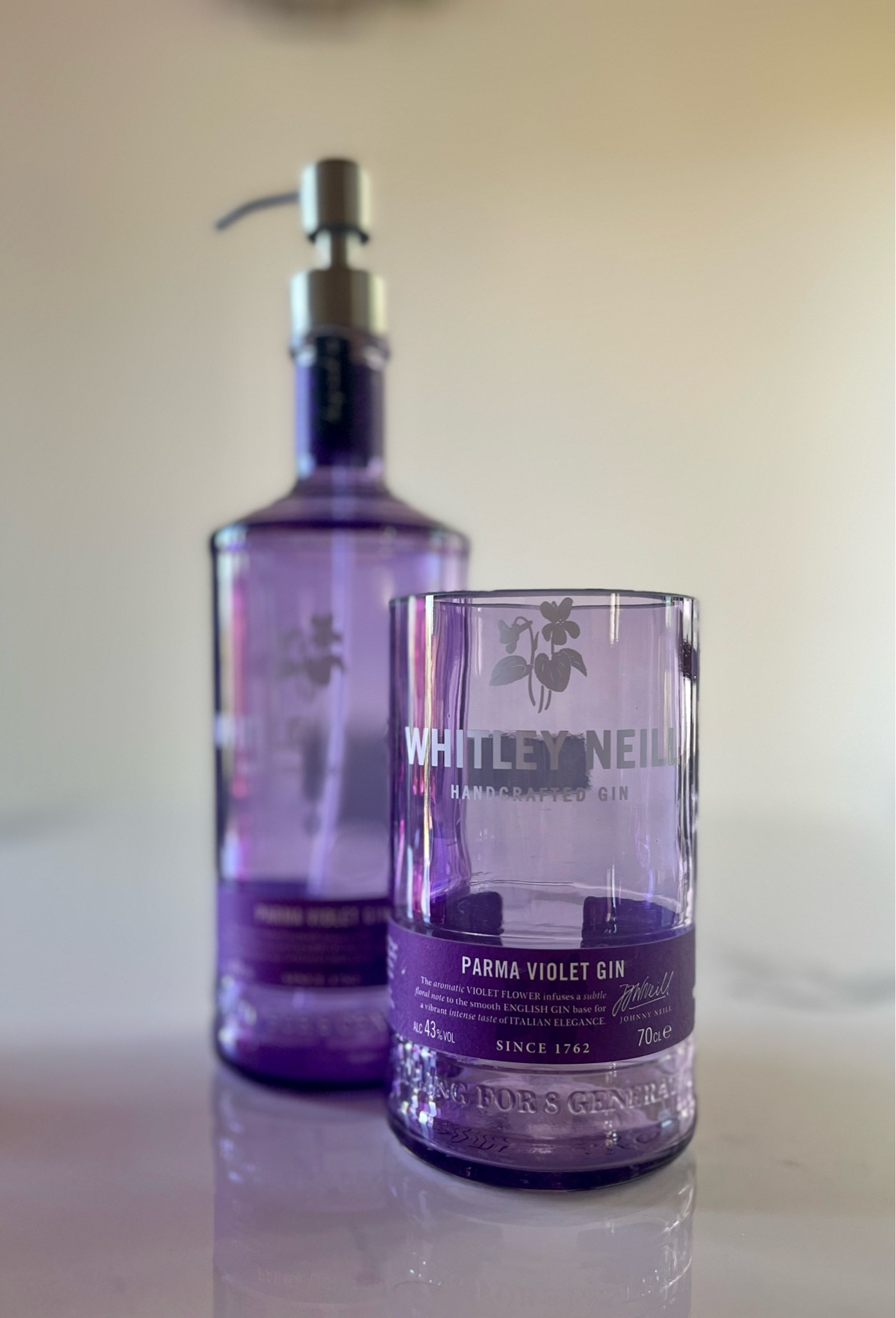 Set dispenser e portaspazzolini Parma Violet