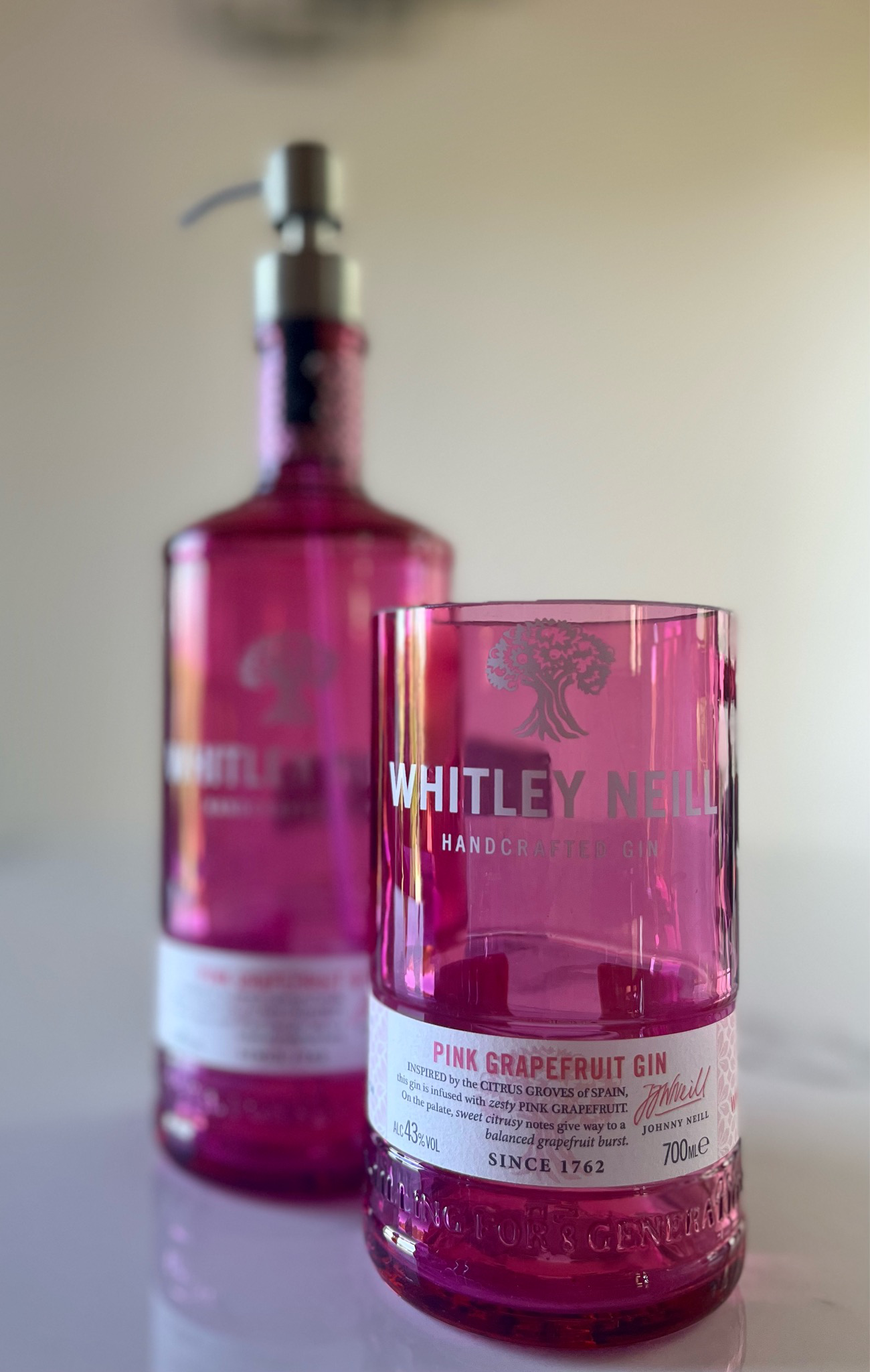 Set dispenser e portaspazzolini Pink grapefruit