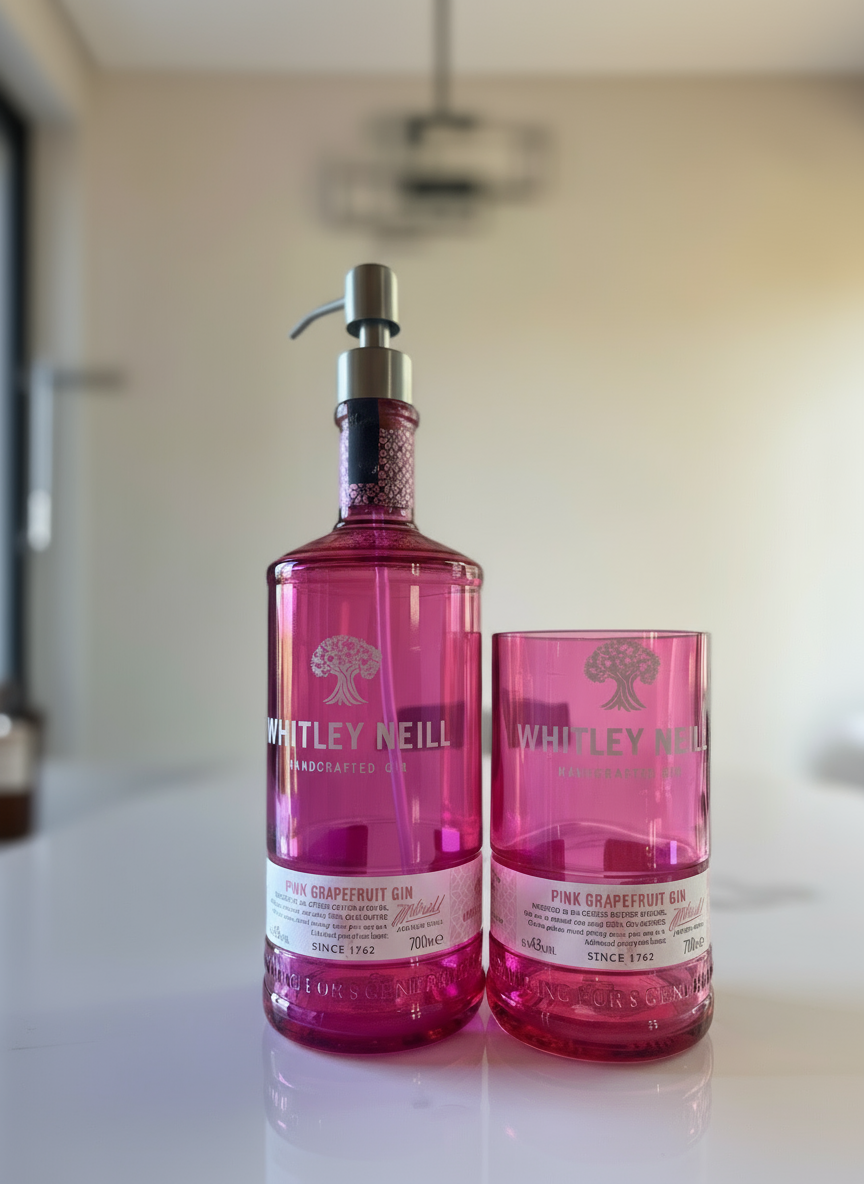 Set dispenser e portaspazzolini Pink grapefruit