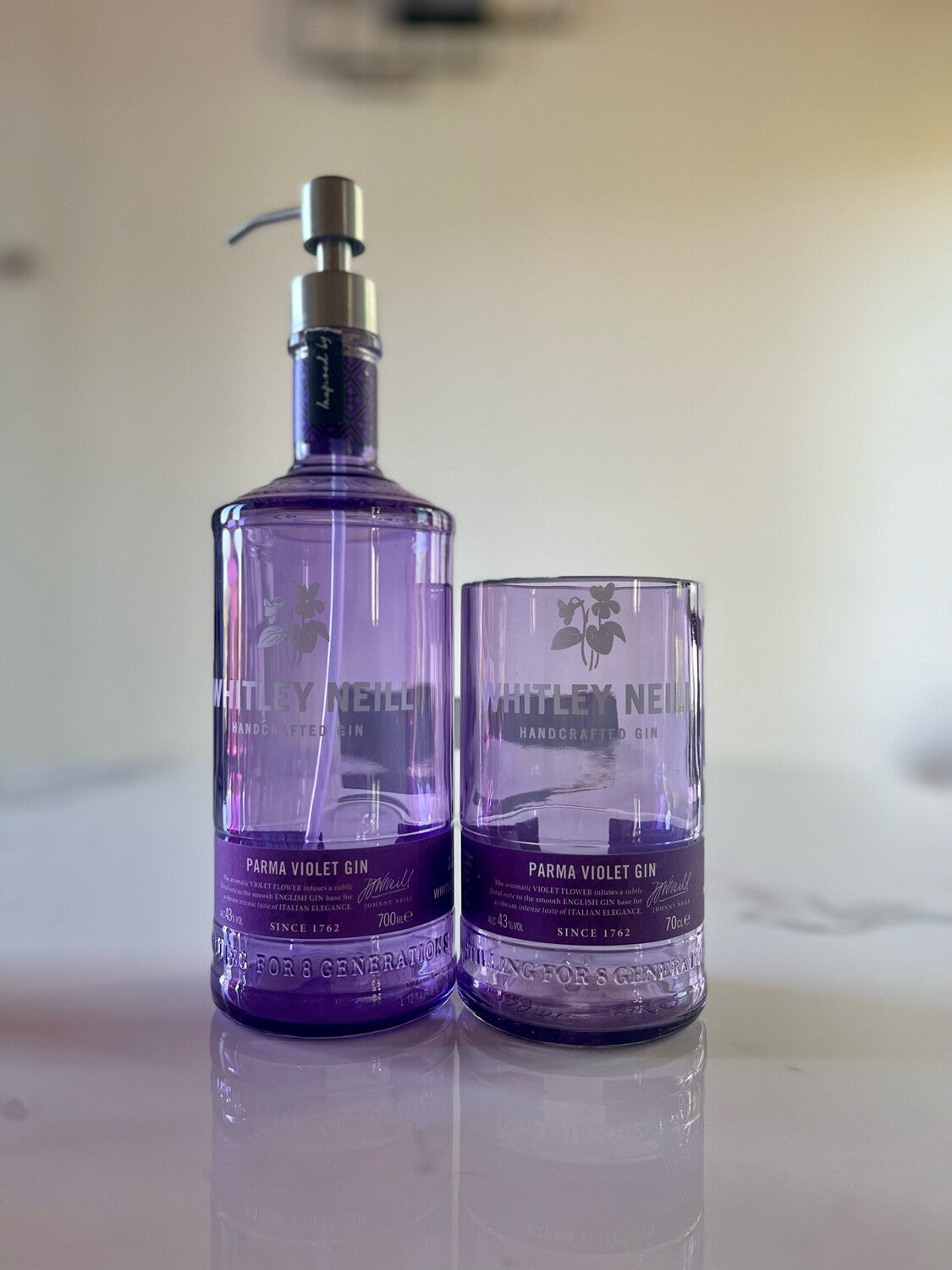 Set dispenser e portaspazzolini Parma Violet