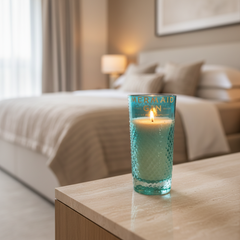 Candela Gin Sirena Blu con tappo — Artigianale riciclata design marino