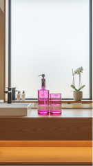 Set dispenser e portaspazzolini Pink grapefruit