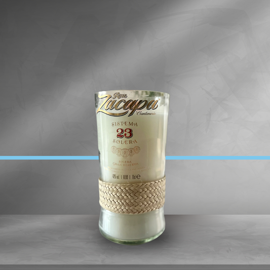 Candela Rum Zacapa 23 con tappo — Artigianale riciclata (incisione personalizzata)