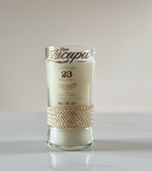 Candela Rum Zacapa 23 con tappo — Artigianale riciclata (incisione personalizzata)