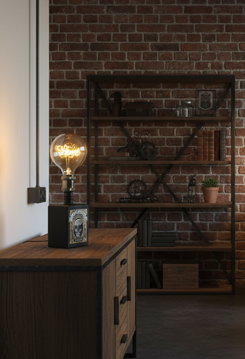 Lampada Amuerte Nero (incisione personalizzata)