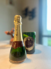 Porta spezie con bottiglia champagne da esposizione