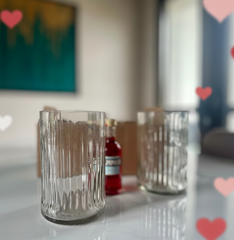 Set Regalo Campari con Mignon - 2 Bicchieri Riciclati | Aperitivo Gift Set