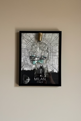 La Milano da Bere Quadro Artigianale Campari