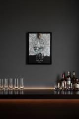 La Milano da Bere Quadro Artigianale Campari