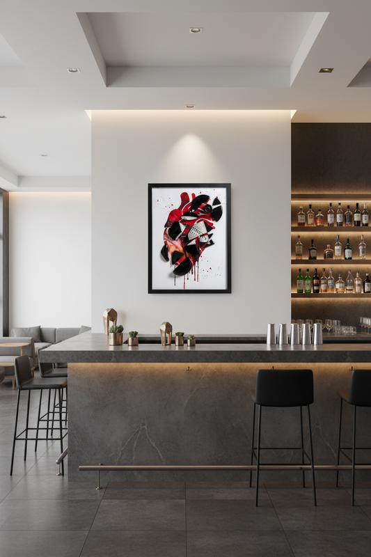Quadro di design artigianale "Hendrick's Heart" - Arredo unico per la tua casa