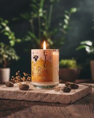 Candela Gin Etsu Yuzu con tappo — Artigianale riciclata design giapponese