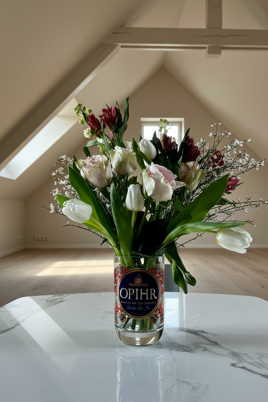 Vaso Bottiglia Ophir Gin - Dettagli Indiani