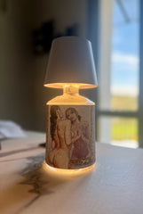 Lampada J.Rose bianca con ricarica USB