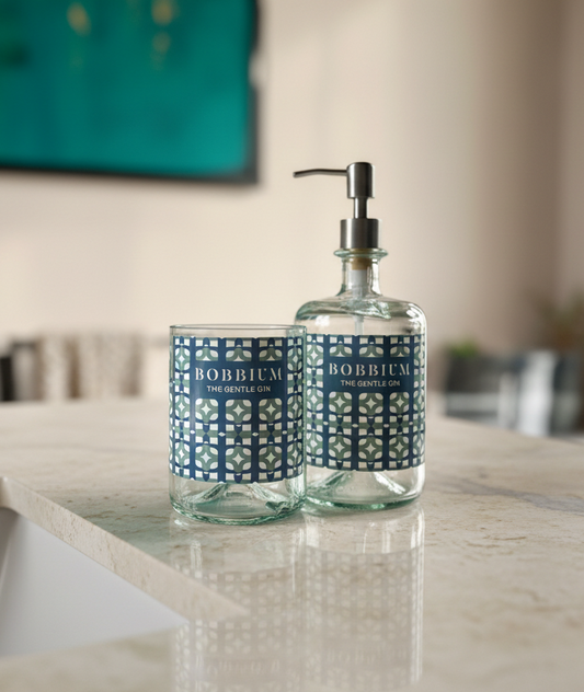 Set Bagno Bobbium Artigianale - Dispenser Sapone e Portaspazzolini