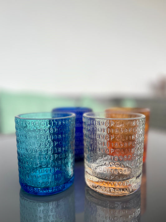 Set 4 Bicchieri Poli multicolor (incisione personalizzata)