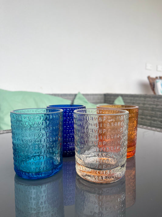 Set 4 Bicchieri Poli multicolor (incisione personalizzata)