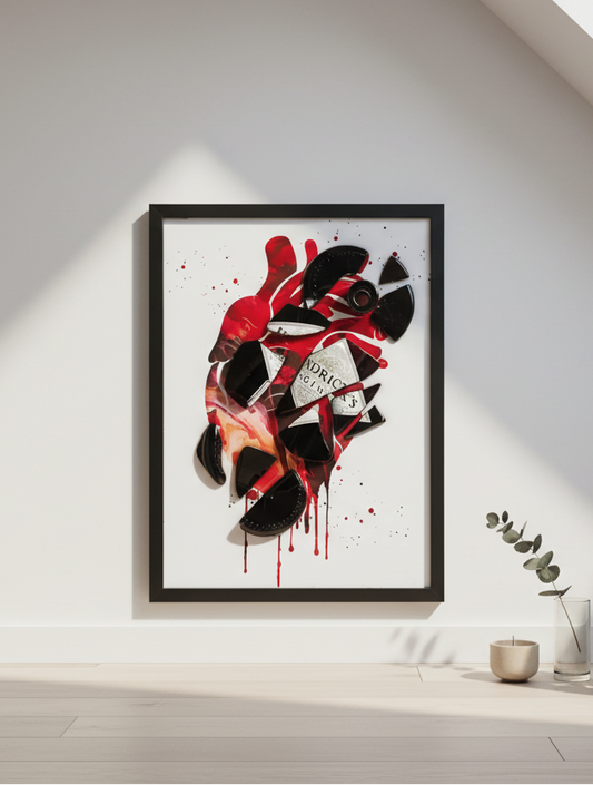 Quadro di design artigianale "Hendrick's Heart" - Arredo unico per la tua casa