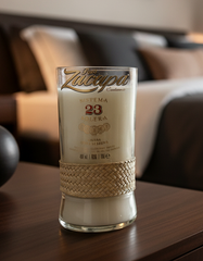 Candela Rum Zacapa 23 con tappo — Artigianale riciclata (incisione personalizzata)