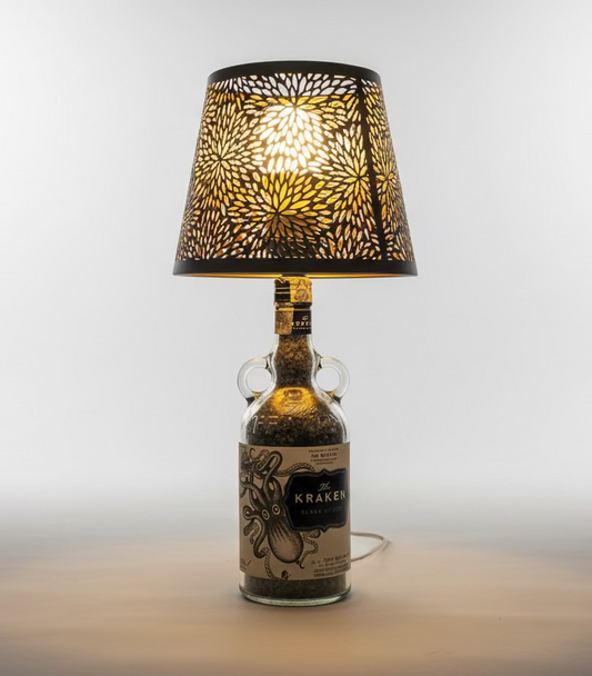 Lampada Kraken Rum Incisione Personalizzata - Design Upcycling