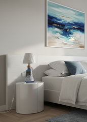 Lampada Gin Mare Classic con Sabbia - Bottiglia Upcycled (incisione personalizzata)