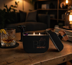 Candela Artigianale Brera Gin District – Riciclo Bottiglia Gin Premium | Design Made in Italy