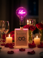 Lampada Gin Arte Love Rosa - Design Upcycling