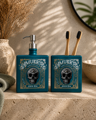 Set Bagno Amuerte Ottanio Artigianale - Dispenser Sapone e Portaspazzolini