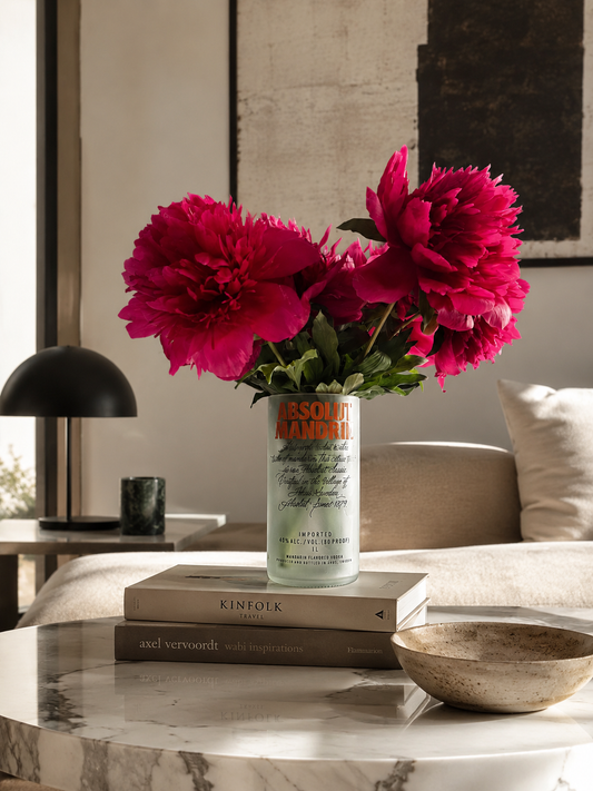Vaso Design Absolut Mandrin – Bottiglia Riciclata Artigianale