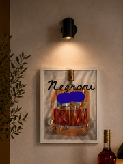 Quadro "Il Negroni" - Arredo Design Artigianale per Amanti del Cocktail Italiano