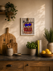 Quadro "Il Negroni" - Arredo Design Artigianale per Amanti del Cocktail Italiano