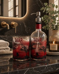 Set Bagno Tabarro Edizione Ciliegio | Dispenser e Portaspazzolini Artigianali