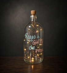 Lanterna Reggo + Gin Tonic LED USB - Design Upcycling Decorativo Chiaro