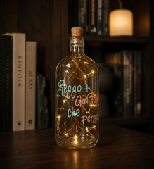 Lanterna Reggo + Gin Tonic LED USB - Design Upcycling Decorativo Chiaro