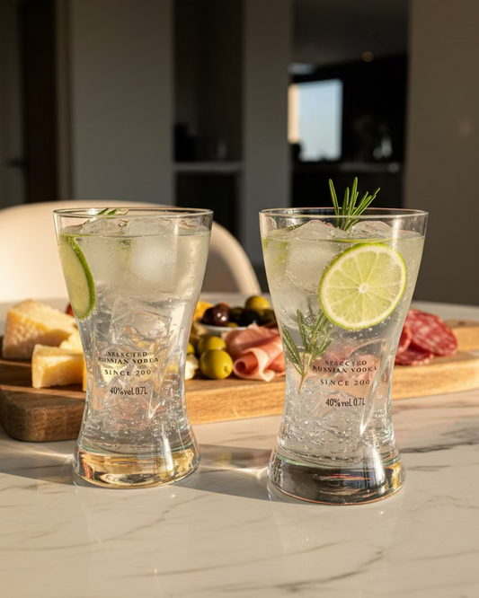 Set 2 Bicchieri Asimmetrici in Vetro Riciclato Artigianali