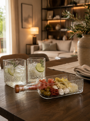 Set Aperitivo da Bottiglie Hayman's Gin Riciclate - 2 Bicchieri + Piatto