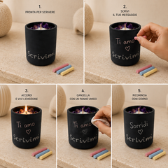 Candela Lavagna Scrivimi in Vetro Riciclato