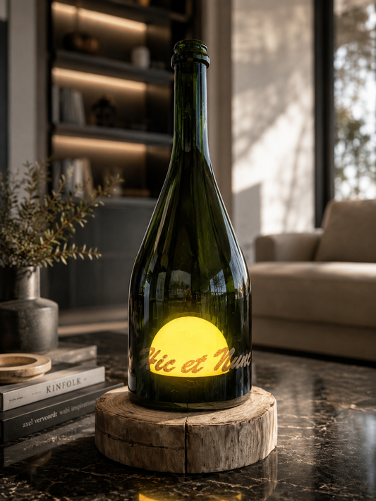 Lampada Hic et Nunc – Bottiglia Riciclata con Luce