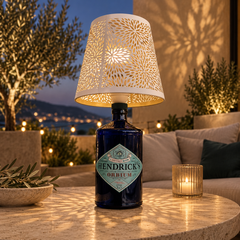 Lampada Hendrick’s Orbium Artigianale RGB USB – Bottiglia Gin Riciclata