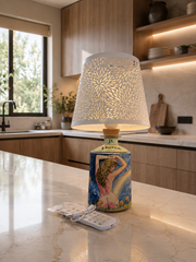 Lampada J.Rose con Luce RGB – Bottiglia Riciclata Artigianale