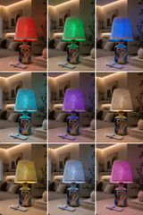 Lampada J.Rose con Luce RGB – Bottiglia Riciclata Artigianale