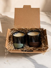Cofanetto Regalo – 2 Candele da Bottiglie di Vino