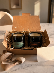 Cofanetto Regalo – 2 Candele da Bottiglie di Vino
