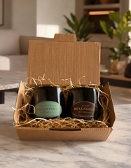 Cofanetto Regalo – 2 Candele da Bottiglie di Vino