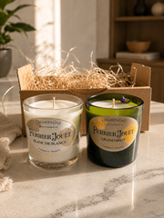 Cofanetto Champagne – 2 Candele da Bottiglie Riciclate