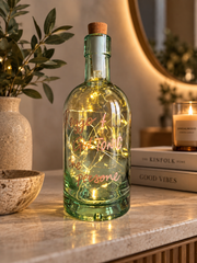 Lanterna Reggo + Gin Tonic LED USB - Design Upcycling Decorativo Verde
