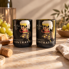 Bicchieri da Bottiglia di Vino Riciclata | Design Vintage | Lavaggio a Mano